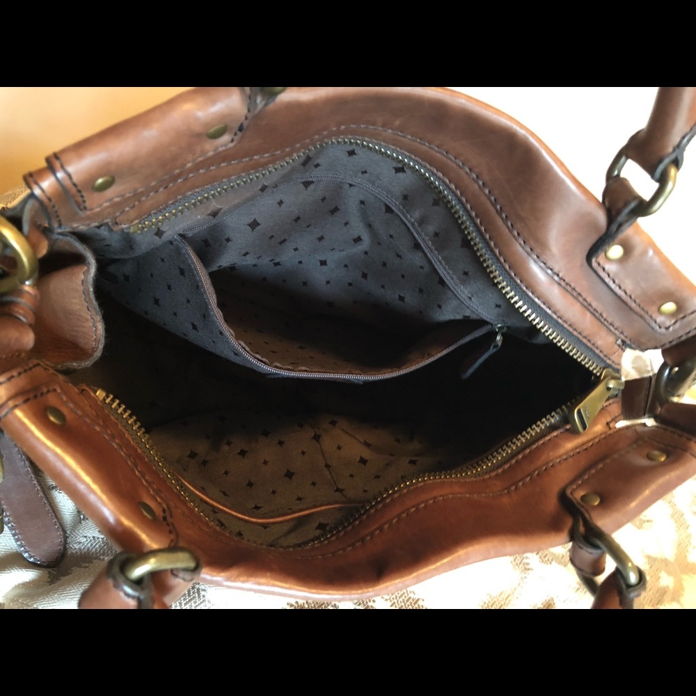 FOSSIL VINTAGE REVIVAL SATCHEL GIRAFFE PRINT 👜 - Picture 11 of 16